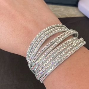 Faux leather wrap bracelet